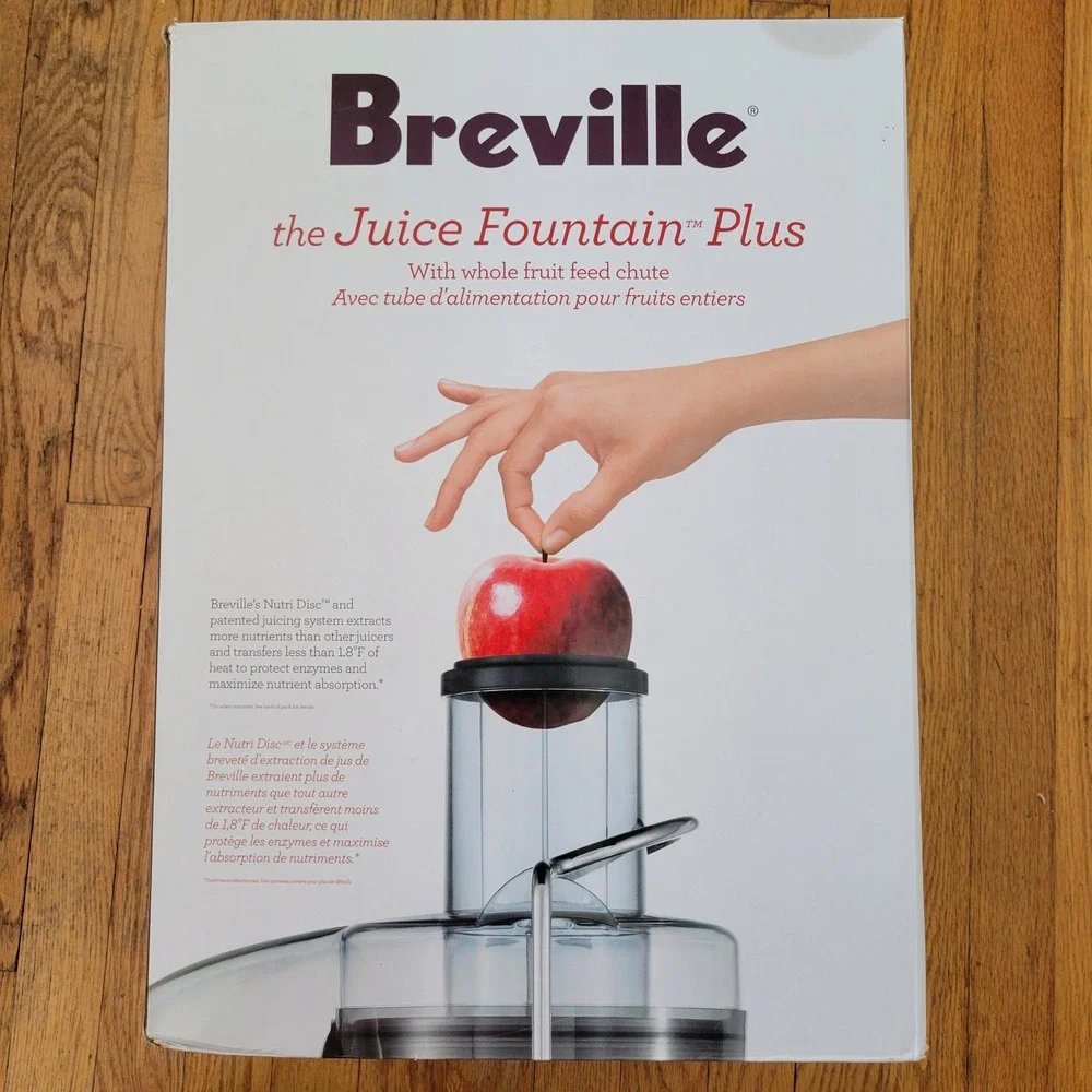 Breville Juicer Silver Dual Speed Wide Chute Juice Fountain Plus JE98XL WORKS